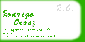 rodrigo orosz business card